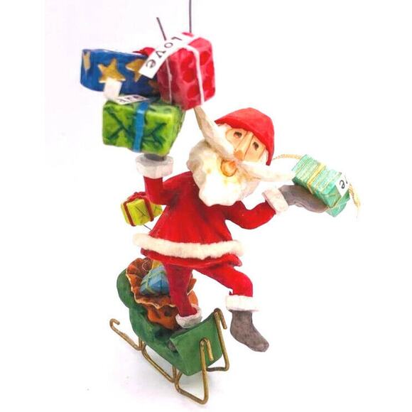 Hallmark The Spirit Of Giving Christmas Ornament Santa Sleigh Gifts 2008 Boxed - Picture 6 of 6